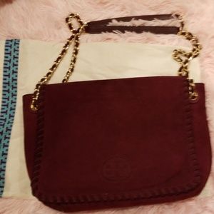 Tory Burch suede convertible bag